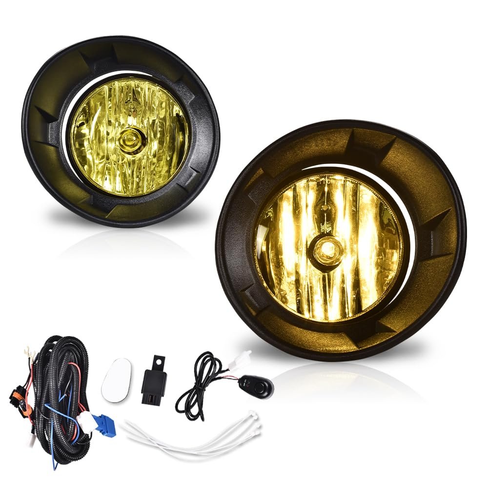 Front Fog Light Assembly Pair Yellow Lens With Harness For Chevy Camaro 2010 2011 2012 2013 Fits Gm1038118 Gm1039118 Not Zl1 Or