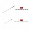 Uxcell 10 Pcs 0 9mm 1 7mm Diamond Twist Drill Bits High Speed Steel For Glass Sea Shells Stone Tiles