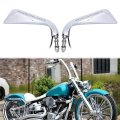 8mm Black Motorcycle Handlebar Rear View Side Mirrors For Road King Sportster Street Glide Electra Dyna Softail Ultra V-rod 