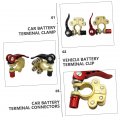 1 Set Battery Pile Head Jst Connector Car Terminal Clips Connectors Quick Release Auto Disconnect Brass Porous Accessories