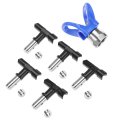 6 Pack Airless Paint Sprayer Nozzle Tips Set Reversible Spray 211 315 415 517 623 For Spraying Machine
