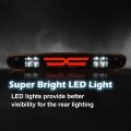 Led Third Brake Light For Chevy Silverado Gmc Sierra 1500 Hd 2007 2013 High Mount Cargo Type X Clear Lens Black Housing Amber