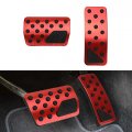 Sportuli Anti-slip Aluminum Alloy Pedal Covers Kit Replace For 2011-2021 Jeep Grand Cherokee And Dodge Durango No Drilling 