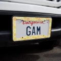 Yellow Honeycomb Pattern License Plate Tag Frame
