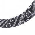 X Autohaux 40cm 16 Inch Universal Car Steering Wheel Cover Decorates With Ethnic Style Black White Printing Pattern