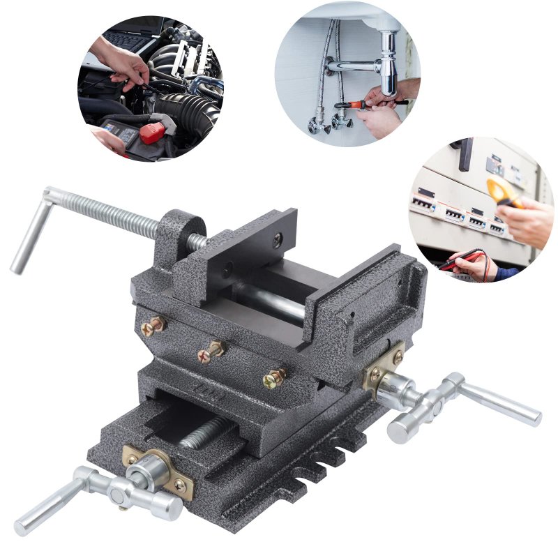 4 Cross Slide Drill Press Vise X-y Compound Bench Meta Milling Clamp Machine 2-way 4a A