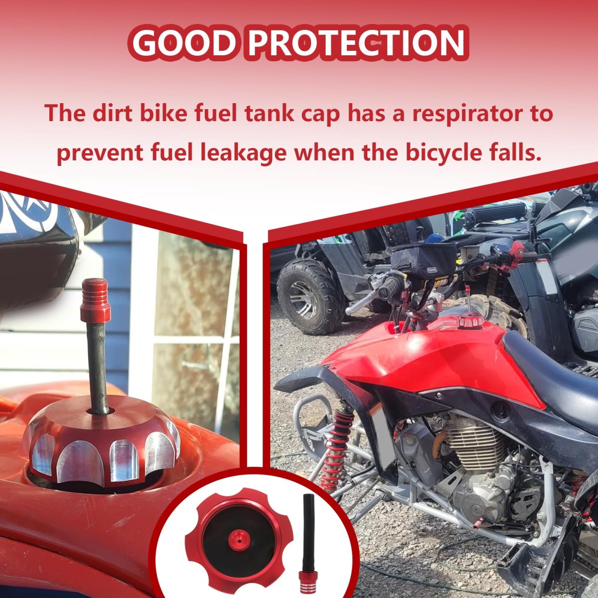 Fuel Tank Cap Cover For Honda Crf 250r 250x 450x Trx 450r 400ex Motorcycle 2005 To 2010 Cnc Billet Aluminum With Respirator And