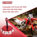 Fuel Tank Cap Cover For Honda Crf 250r 250x 450x Trx 450r 400ex Motorcycle 2005 To 2010 Cnc Billet Aluminum With Respirator And