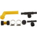 Coolant Service Kit For Radiator Flushing Plastic And Steel Universal Fit With Cap Hose Clamps T Fittings Threaded Adapter