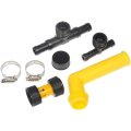 Coolant Service Kit For Radiator Flushing Plastic And Steel Universal Fit With Cap Hose Clamps T Fittings Threaded Adapter 