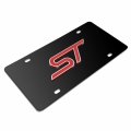 Ipick Image For Ford Focus St 3d Logo Black Stainless Steel License Plate Made In The Usa Official Licensed