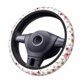 Colorful Wildflowers Steering Wheel Covers With Butterflies Bees Dragonfly And Ladybugs Floral Border Non Slip Neoprene Car