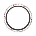 Colorful Wildflowers Steering Wheel Covers With Butterflies Bees Dragonfly And Ladybugs Floral Border Non Slip Neoprene Car 