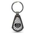 Jeep Grill Silver Genuine Carbon Fiber Black Metal Teardrop Key Chain With Bottle Opener Official Licensed 2 13 In X 1 25
