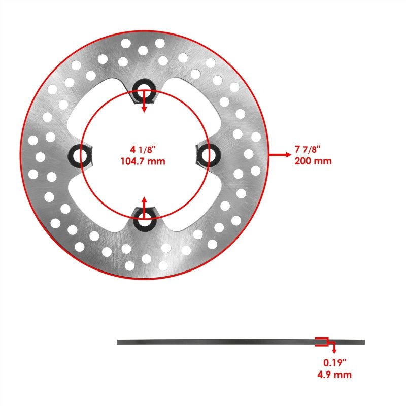 Front Left Or Right Brake Disc Rotor For Kawasaki Teryx 750 Krf750 4x4 2008-2013