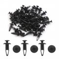 Uxcell 50pcs Universal 6 5mm Hole Plastic Rivets Fastener Fender Bumper Push Pin Clips