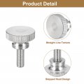 Uxcell M6x16mm Knurled Thumb Screws 5pcs 304 Stainless Steel Flat Head Bolts With Shoulder Grip Knobs Fasteners