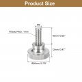 Uxcell M6x16mm Knurled Thumb Screws 5pcs 304 Stainless Steel Flat Head Bolts With Shoulder Grip Knobs Fasteners
