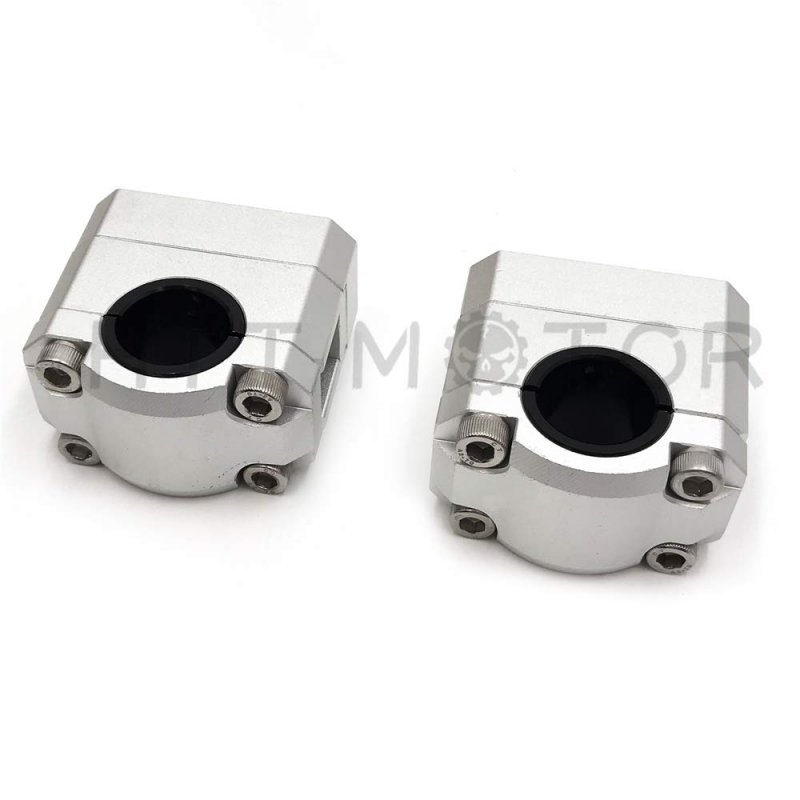 Handlebar Handle Fat Bar Mount Clamp Riser 22mm To 28mm For Cb500x 2013 2014 Cnc Machined Aluminum Pivoting Design Silver Color