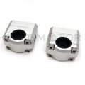 Handlebar Handle Fat Bar Mount Clamp Riser 22mm To 28mm For Cb500x 2013 2014 Cnc Machined Aluminum Pivoting Design Silver Color
