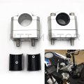 Handlebar Handle Fat Bar Mount Clamp Riser 22mm To 28mm For Cb500x 2013 2014 Cnc Machined Aluminum Pivoting Design Silver Color
