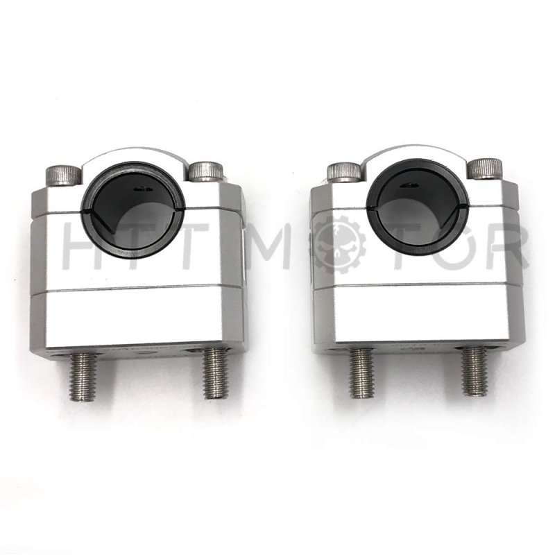 Handlebar Handle Fat Bar Mount Clamp Riser 22mm To 28mm For Cb500x 2013 2014 Cnc Machined Aluminum Pivoting Design Silver Color