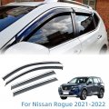 Vesul Compatible With Nissan Rogue 2021 2022 2023 S Sv Sl Platinum Tape On Clip Wind Deflector Rain Guard Window Visor Shield