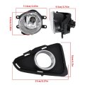 Antuko 2 Pcs Front Fog Lights Assembly Left And Right Side Replacement For Rav 4 2016 2017 2018 With Clear Black