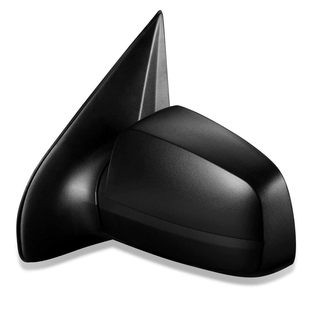 Manual Driver Left Side View Door Mirror For Kia Sorento 03-09 Black Textured Finish Folding And Adjustment Convex Lens With