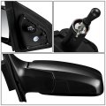Manual Driver Left Side View Door Mirror For Kia Sorento 03-09 Black Textured Finish Folding And Adjustment Convex Lens With