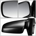 Manual Driver Left Side View Door Mirror For Kia Sorento 03-09 Black Textured Finish Folding And Adjustment Convex Lens With