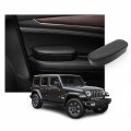 Cdefg Car Door Elbow Rest Side Arm Storage Case For 2018 2019 2020 2021 Wrangler Jl Gladiator 2014-2019 Grand Cherokee