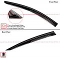 Premium 3d Wavy Sport Black Window Visor Rain Guard Deflector Compatible For 2009-2014 Acura Tl