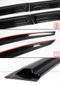 Premium 3d Wavy Sport Black Window Visor Rain Guard Deflector Compatible For 2009-2014 Acura Tl