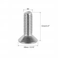 Uxcell M4x12mm Flat Head Machine Screws Phillips Cross Screw 304 Stainless Steel Fasteners Bolts 50pcs