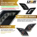 Usr Depo 08-11 W204 C-class Smoke Lens White Led Bumper Side Marker Light Assembly Set Left Right Compatible For 2008-2011