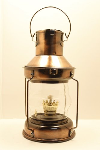 Copper Plated Nautical Anchor Oil Lantern