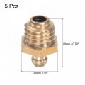Uxcell Brass Straight Grease Fitting M12 X 1 75mm Thread Hydraulic Accessories 5pcs