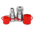 1 2 In Flat Face Hydraulic Quick Connect Couplers Set With Dust Caps For Skid Steer Bobcat Ff12-08n Alloy Steel Coupling 5076 