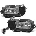 Auto Dynasty Compatible With Chevy Silverado 1500 K2xx Pair Of Bumper Driving Fog Lights Switch Clear Lens