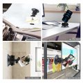 Suction Cup Phone Holder For Car With Adjustable Arm Low Profile Dashboard Mount Compact Windshield Window Dash Mobile Stand