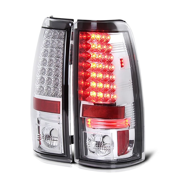 Chrome Bezel Premium Led Tail Light Housing Lamp Assembly For 2003-2006 Chevy Silverado 1500 2500 3500 Driver And Passenger