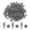 Uxcell 50pcs 6mm Hole Dia Plastic Fastener Push Type Splash Guard Clip Bumper Fender Rivet For Car