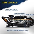 Headlights Assembly For 2018 2019 2020 Honda Accord Right Bumper Headlamp Cleara Lensa Black Housinga Ambera Reflector