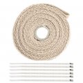 Esupport 2 X 50 Fiberglass Roll Beige Racing Exhaust Header Pipe Wrap Heat Shield Tape 10 Stainless Steel Ties Car Motorcycle