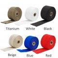 Esupport 2 X 50 Fiberglass Roll Beige Racing Exhaust Header Pipe Wrap Heat Shield Tape 10 Stainless Steel Ties Car Motorcycle