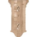 Ekena Millwork Cor05xx10raal 2-inch W X 5 1 D 10-inch H Raised Fluting Corbel Alder