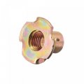 Uxcell M10x16mm T-nuts 4 Pronged Tee Nut Carbon Steel Threaded Inserts For Wood 48pcs