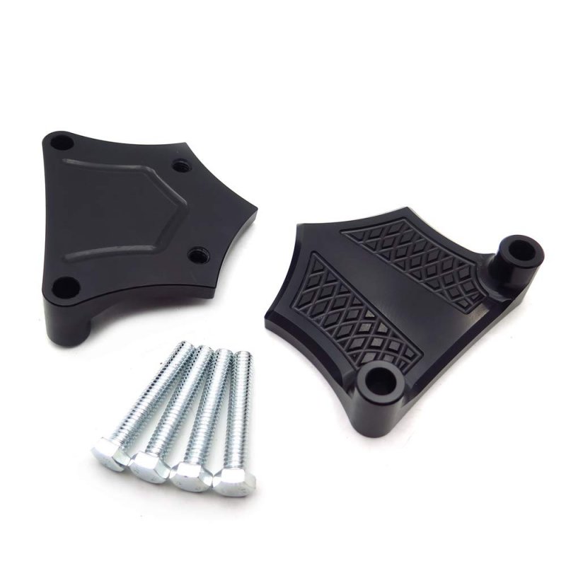 Httmt- Us-tghd-had006-1 -bk- Chrome-e-o Black Contrast Fender Spacer For H-d Baggers 1 1984-2013 See Fitment
