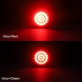 Partsam 4pcs Round Red Led Stop Turn Tail Lights Brake Trailer 24led 4 Inch Flange Mount Waterproof For Rv Trucks 12v Dc